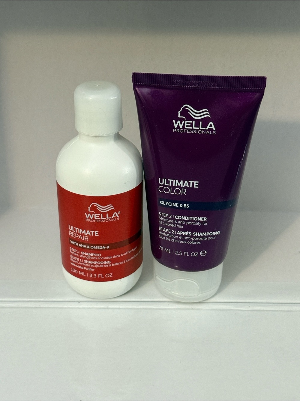 Wella Ultimate Color Conditioner - Purple & Ultimate Repair Shampoo - Red